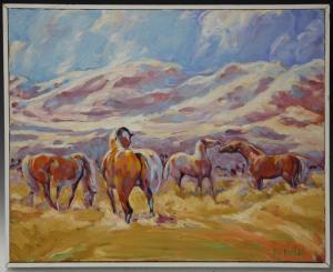 HETTICH PAT,mountain landscape with horses,Slawinski US 2017-11-12