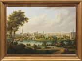 HEUER Wilhelm 1813-1890,Hamburg-Ansicht mit Blick von der Außenalster auf ,1842,Schloss 2021-09-04