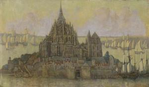 HEUFF Herman 1875-1945,Le Mont Saint-Michel,1920,Galerie Bassenge DE 2020-06-05