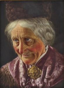 HEUSER Carl 1827-1892,Old peasant woman - Peasant with pipe,Neumeister DE 2022-09-28