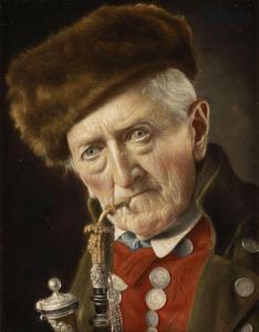 HEUSER Carl 1827-1892,Pipe smoker,Hargesheimer Kunstauktionen DE 2022-09-07