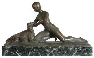 HEUSERS HERMAN 1872-1938,Nude with greyhound,Bernaerts BE 2009-12-14