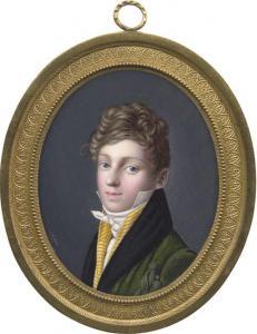 HEUSINGER Johann,Bildnis eines Knaben in grüner Jacke mit schwarzem,1810,Galerie Bassenge 2019-05-30