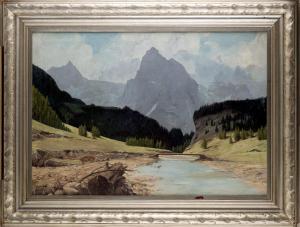 HEUSSER HUMBERT 1900-1900,Paysage de montagne et d'eau,Dogny Auction CH 2018-06-05