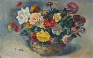 HEUZE Edmond Amedee 1884-1967,Bouquet de fleurs,Rossini FR 2024-01-16