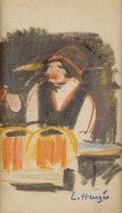 HEUZE Edmond Amedee 1884-1967,Portraits de femmes au bar,Daguerre FR 2023-05-26