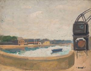 HEUZE Edmond Amedee 1884-1967,Sur les quais,Marambat-Camper FR 2023-10-18