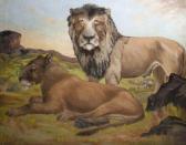 HEWARD B 1900-1900,Lion & Lioness,Hindman US 2012-03-16