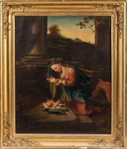 HEWINS Amasa 1785-1855,Madonna in Adoration of the Child Jesus,Skinner US 2020-03-18