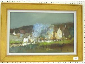 HEWISH Roy 1929,village scene,Smiths of Newent Auctioneers GB 2015-07-24