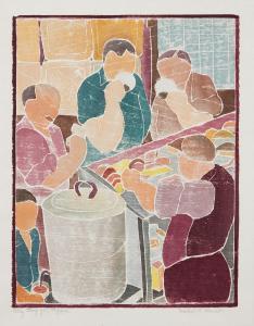 HEWIT Mabel A 1903-1987,They Stop for Coffee,1930,Phillips, De Pury & Luxembourg US 2023-10-24