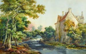 HEWITT H,A River Landscape,1837,John Nicholson GB 2016-10-12