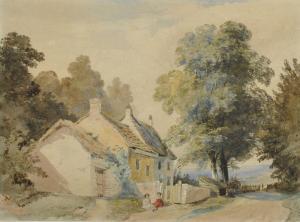 HEWITT Henry 1818-1879,A Country Lane with Seated Children by a Cottage,John Nicholson GB 2018-05-23