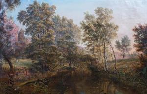 HEWITT Henry 1818-1879,River Landscape,1872,Hindman US 2015-05-06