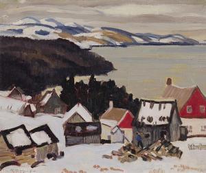HEWTON Randolf Stanley 1888-1960,Quebec Hamlet, Lower St. Lawrence,Heffel CA 2022-05-26