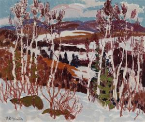HEWTON Randolf Stanley 1888-1960,Winter Scene in the Hills,Heffel CA 2023-11-30
