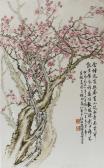 HEXIAN Zhushan Bayou Tian,a blossoming prunus tree,1951,Sworders GB 2019-11-13