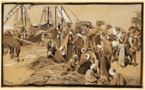 HEY Paul 1867-1952,Marktszene am Nil,1899,Zeller DE 2022-07-13
