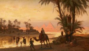 HEYDEN Otto Johann Heinrich 1820-1897,Landschaft am Nil,Van Ham DE 2022-01-26