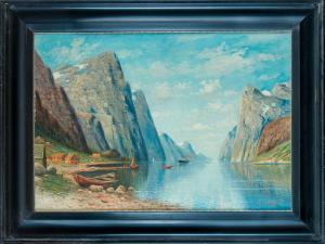 HEYDENDAHL LUDWIG AUGUST 1876-1960,Norwegischer Fjord im Sommer,Leo Spik DE 2017-09-28