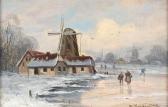 HEYDENDAHL WALTER 1800-1900,Wassermühle am gefrorenen Fluss,Hargesheimer Kunstauktionen 2012-09-14