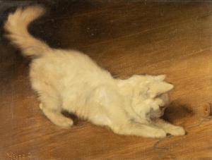 HEYER Arthur 1872-1931,Angora Cat Playing with Thread,Abell A.N. US 2024-01-24