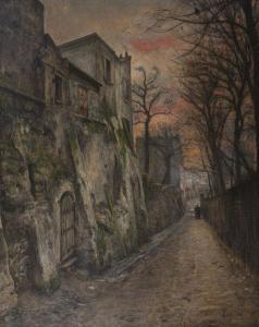 HEYERDAHL Hans Olaf 1857-1913,Vue d'une rue,Etienne de Baecque FR 2023-10-14