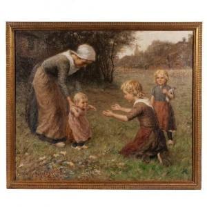HEYLIGERS Hendrik 1877-1967,Children in a field,1916,Butterscotch Auction Gallery US 2022-07-17