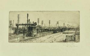 HEYMAN Charles 1881-1915,Les Chemins de fer en gare d\’Ivry,1912,Ferri FR 2018-11-23