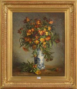 HEYMANN Paul 1800-1900,Vase de fleurs,VanDerKindere BE 2017-11-14
