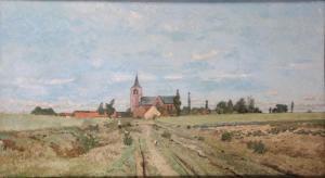 HEYMANS Adriaan Jozef 1839-1921,Eglise dans un paysage,Campo & Campo BE 2024-05-28