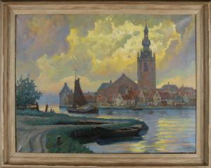 HEYMANS LOUIS 1890-1977,Ansicht von Overschie,Twents Veilinghuis NL 2021-01-07