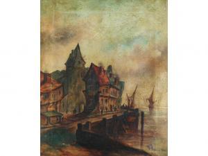 HEYNE B,Coastal townscape,1880,Capes Dunn GB 2011-05-10