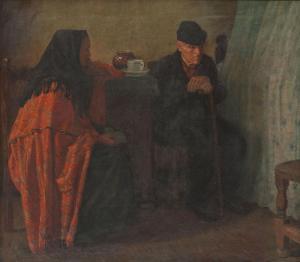 HEYNE LUDWIG HEINRICH 1878-1914,Paar am Tisch,Hargesheimer Kunstauktionen DE 2012-09-14