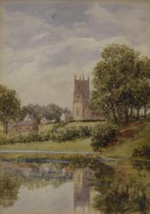 HEYS Ward 1800-1800,Church in a Country Landscape,1881,Rowley Fine Art Auctioneers GB 2022-05-07