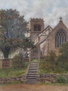 HEYS Ward 1800-1800,Church with figure sitting in the church wall,Morphets GB 2021-11-25