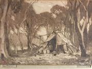 HEYSEN Hans 1877-1968,Bush Camp,1907,Theodore Bruce AU 2016-10-16