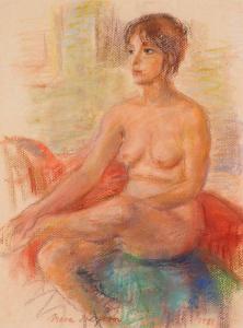 HEYSEN Nora 1911-2003,Seated Nude in the Studio,1981,Elder Fine Art AU 2023-09-03