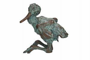 HEYSTER Hetty 1943,Bronzen sculptuur van een lepelaarjong,Zeeuws NL 2018-12-06