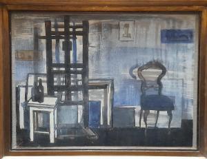 HEZSO Ferenc 1938,In the Atelier,1967,Pinter HU 2023-06-14