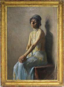 Hibbard Aldro Thompson 1886-1972,portrait of forlorn seated woman,CRN Auctions US 2017-04-30