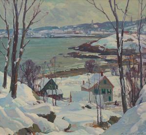 Hibbard Aldro Thompson 1886-1972,Winter, Back Beach, Rockport,Freeman US 2023-12-03