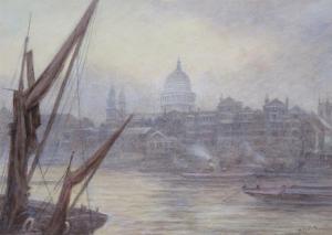 Hibbert Lester 1880,St. Paul's from the Thames,Woolley & Wallis GB 2012-12-12