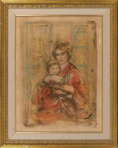 HIBEL Edna 1927-2015,Mother and child,Eldred's US 2017-06-22