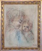 HIBEL Edna Plotkin 1917-2015,Mother and child,CRN Auctions US 2010-04-25