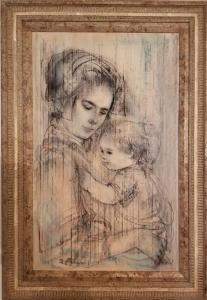 HIBEL Edna Plotkin 1917-2015,UNTITLED - MOTHER AND CHILD,1970,Ro Gallery US 2023-08-31