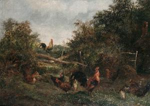 HICKEN George Arthur,Chickens in a meadow,Bonhams GB 2008-04-08