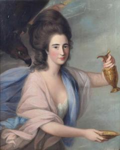 HICKEY Thomas,Portrait of the Honourable Diana Walpole, neé Gros,1781,Peter Wilson 2023-01-12