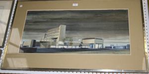 HICKMAN Douglas,Architectural Study,1968,Tooveys Auction GB 2013-02-19
