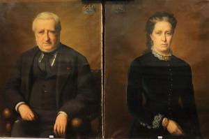 HICKMANN Fritz 1820-1900,Portraits armoiries,1881,VanDerKindere BE 2022-12-20